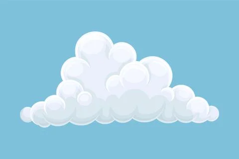 Blue sky with white cloud. Storage solution, database, networking, meteorology イラスト素材