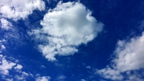 Blue sky, white cloud: Timelapse Stockbeeldmateriaal 80148757