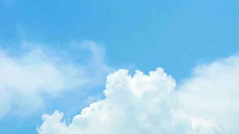 Blue sky white cloud transform same mushroom blast time lapse Stock Footage 135705119