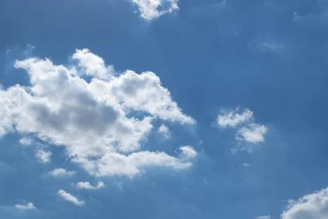 Blue sky white clouds Abstract nature background Stock Photos