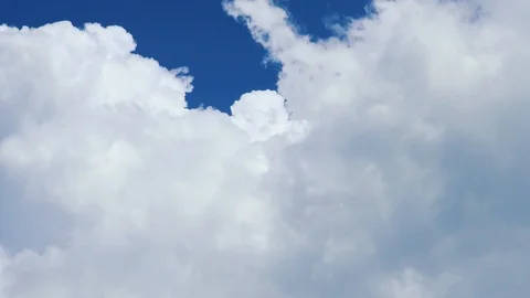 Blue sky white clouds background timelapse. Beautiful weather at cloudy heave Stock Footage 123148068