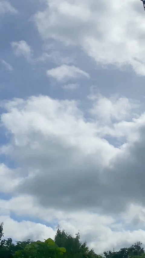 Blue Sky with White Clouds Background Stock Footage 325061750