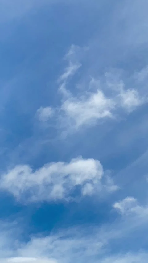 Blue Sky with White Clouds Background Stock Footage 325061756