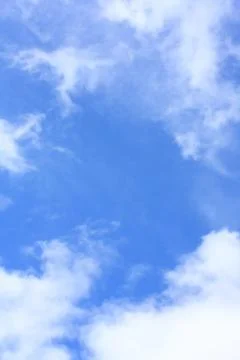 Blue sky with white clouds background Stock Photos