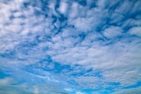Blue sky with white clouds background 스톡 사진