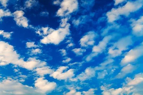Blue sky with white clouds background Stock-Fotos