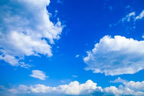 Blue sky with white clouds background Stock-Fotos