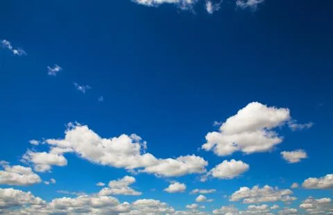Blue sky with white clouds background Stock Photos