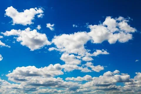 Blue sky with white clouds background 스톡 사진