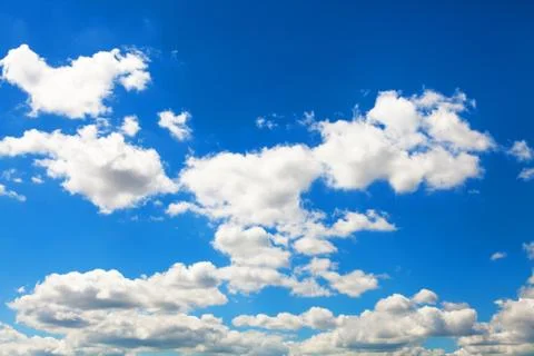 Blue sky with white clouds background 스톡 사진
