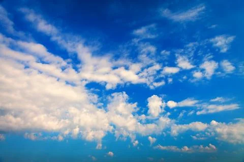 Blue sky with white clouds background Stock Photos