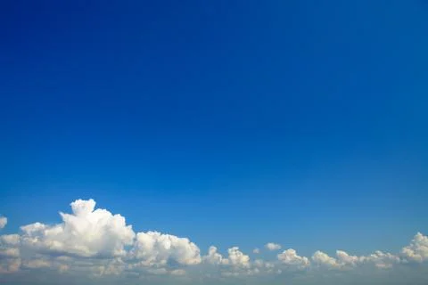 Blue sky with white clouds background 스톡 사진