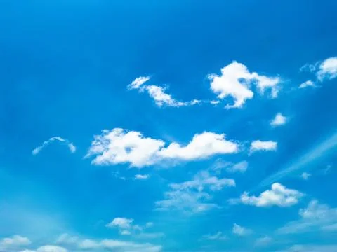 Blue sky with white clouds background Stock Photos
