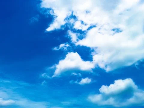 Blue sky with white clouds background Stock Photos