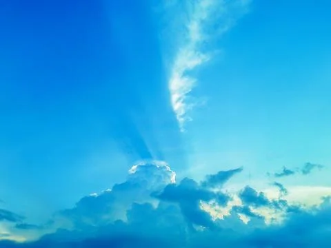 Blue sky with white clouds background Foto stock