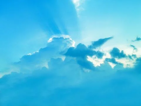 Blue sky with white clouds background Stock Photos