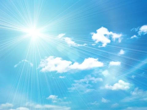 Blue sky with white clouds background Stock Photos