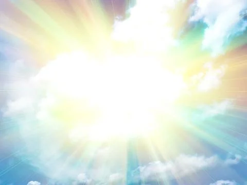 Blue sky with white clouds background Stock Photos