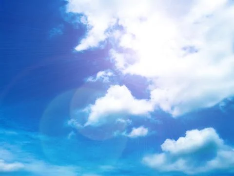 Blue sky with white clouds background Stock Photos