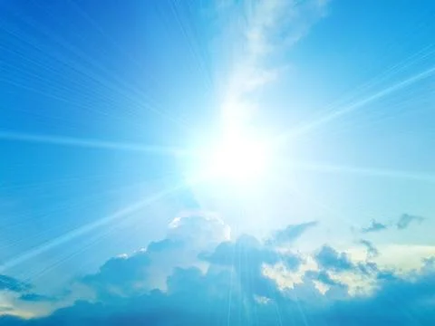 Blue sky with white clouds background Stock Photos