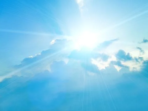 Blue sky with white clouds background Foto stock