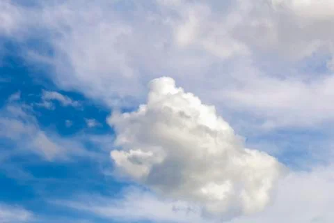 Blue sky, white clouds. Background. Stock Photos