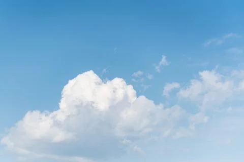 Blue sky with white clouds background 写真素材