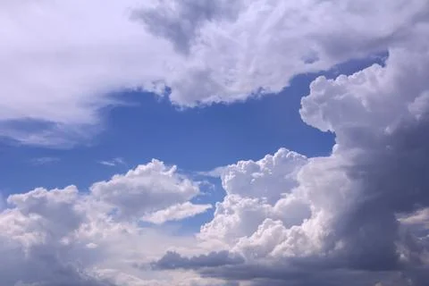 Blue sky with white clouds as background Foto stock
