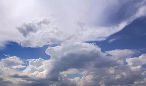 Blue sky with white clouds as background Stock Photos