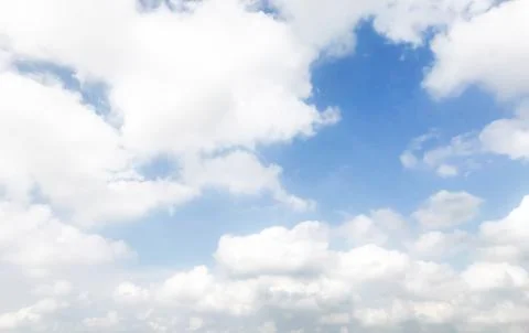 Blue sky with white clouds background Stock Photos