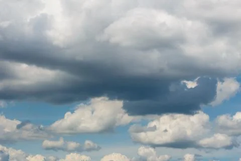 Blue sky with white clouds background Stock Photos