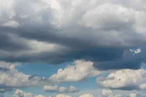 Blue sky with white clouds background Stock Photos