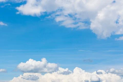Blue sky with white clouds background Stock Photos