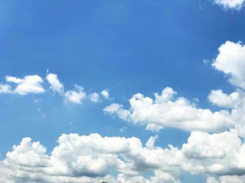 Blue sky with white clouds background Stock Photos