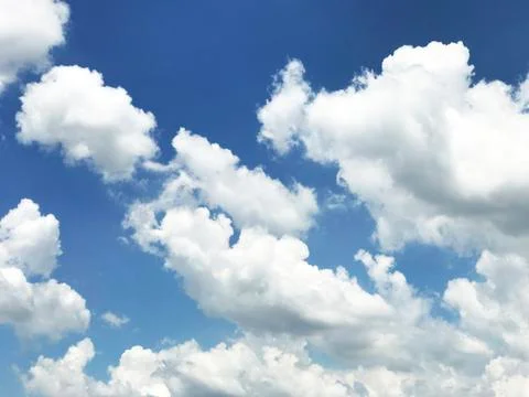 Blue sky with white clouds background Stock Photos
