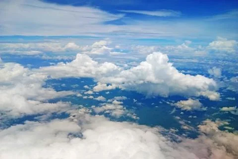 Blue Sky With White Clouds for Background, Texture and Wallpaper Stock Photos