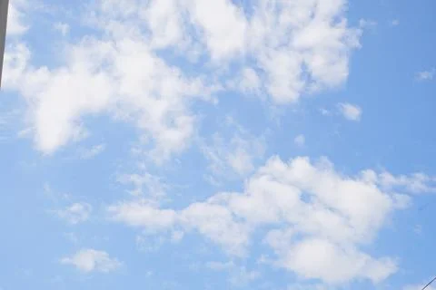 Blue Sky with white clouds background Stock Photos