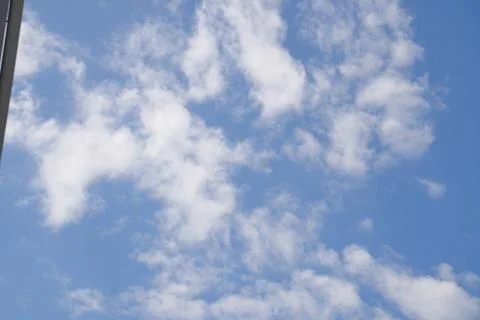 Blue Sky with white clouds background Stock Photos