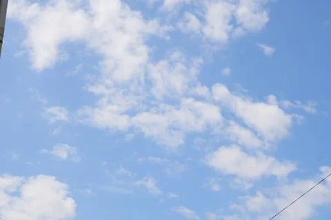 Blue Sky with white clouds background Stock Photos