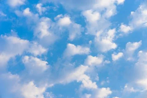 Blue sky with white clouds, background Stockfoto's