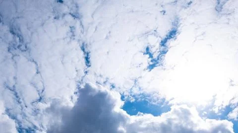 Blue sky with white clouds background Stock Photos