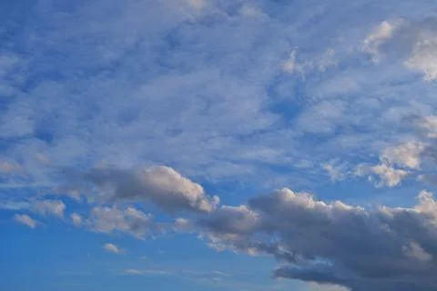 Blue sky. white clouds. Background image. Stock Photos