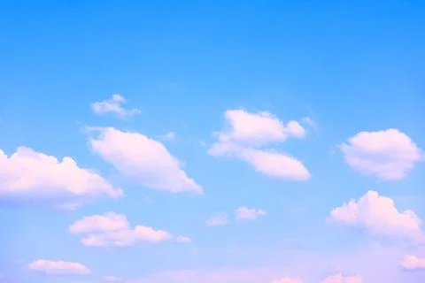 Blue sky with white clouds - background Stock Photos
