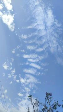 Blue sky white clouds background nature air Stock Photos