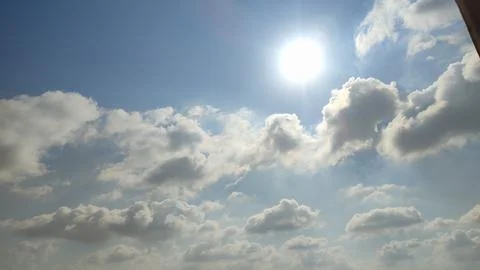 Blue sky white clouds background nature air atmosphere weather Stock Photos