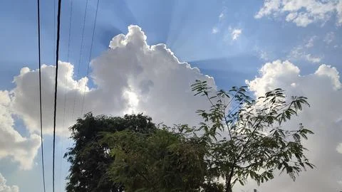 Blue sky white clouds background nature air atmosphere weather Stock Photos