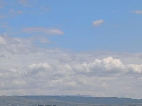 Blue sky, white clouds, background weather nature air atmosphere Stock Photos