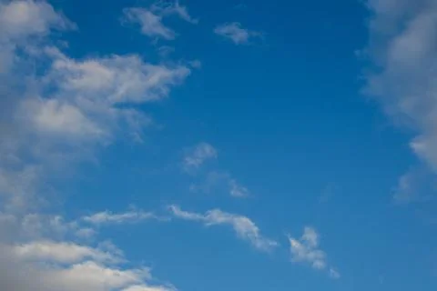 Blue Sky with White Clouds Background Stock Photos