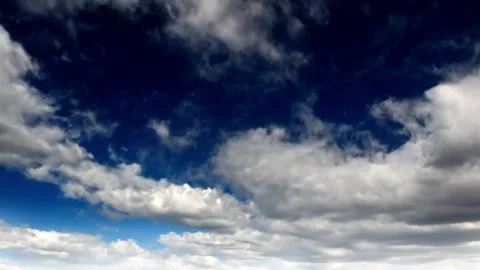 Blue sky white clouds beautiful time lapse Stock Footage 306337313