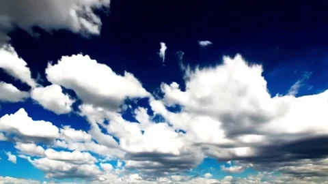 Blue sky white clouds beautiful time lapse Stock Footage 306337331